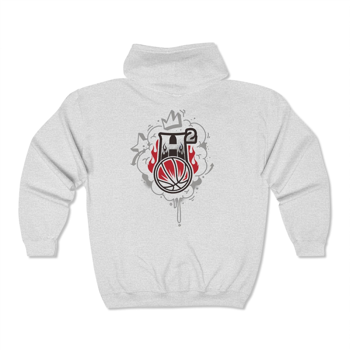 H2 Basketball Front/Back Full Zip Hoodie