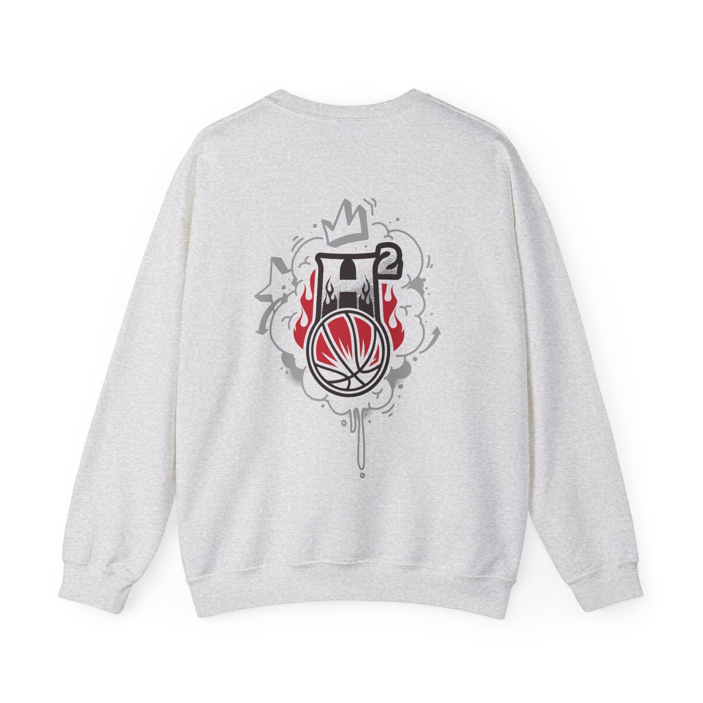 H2 Basketball Front/Back Crewneck Sweatshirt