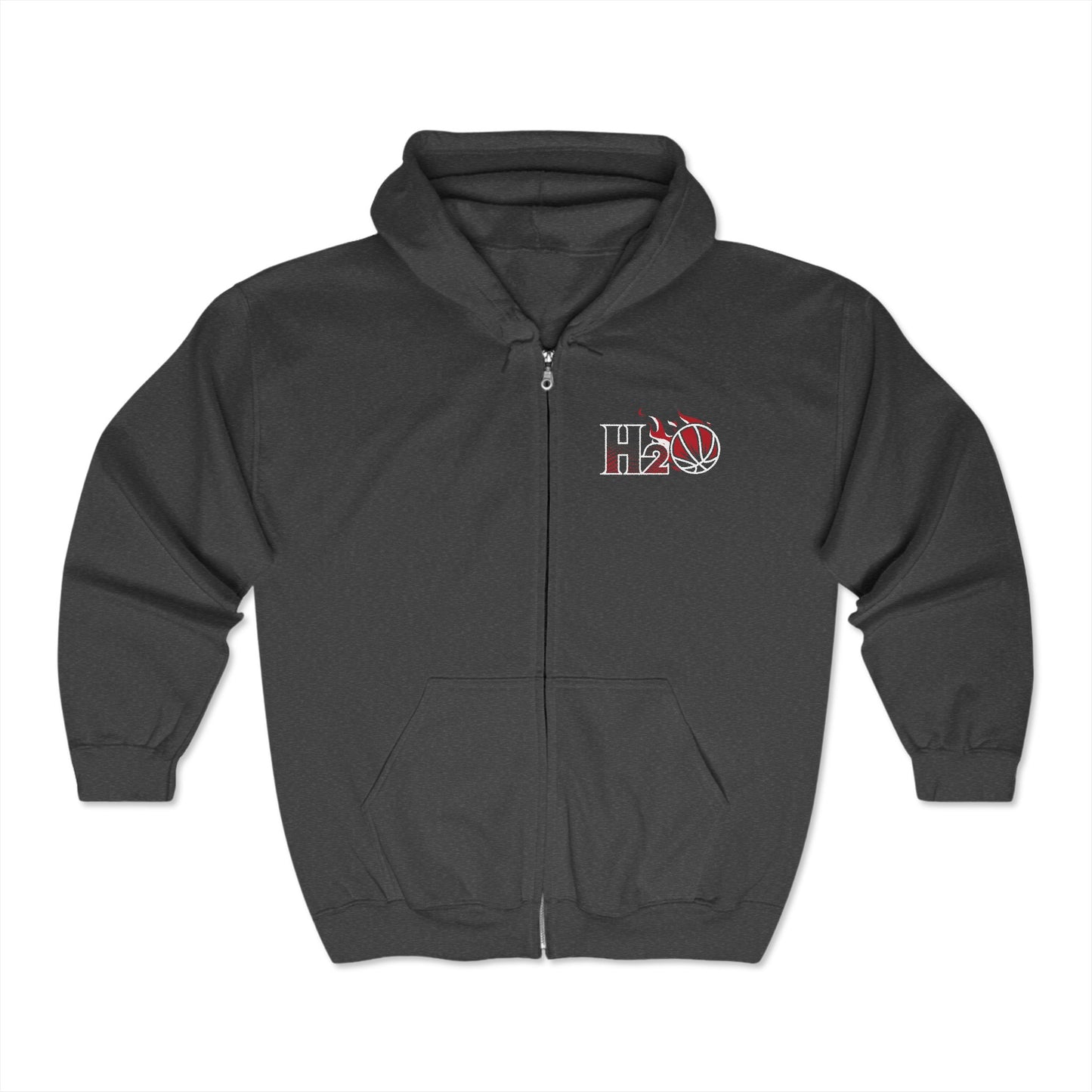 H2 Basketball Front/Back Full Zip Hoodie